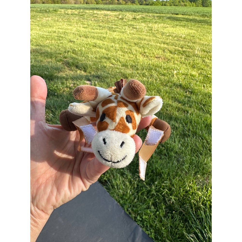 Dr. Browns Lovey Pacifier Holder Plush Giraffe Stuffed Animal Brown Tan Spotted - Picture 5 of 7